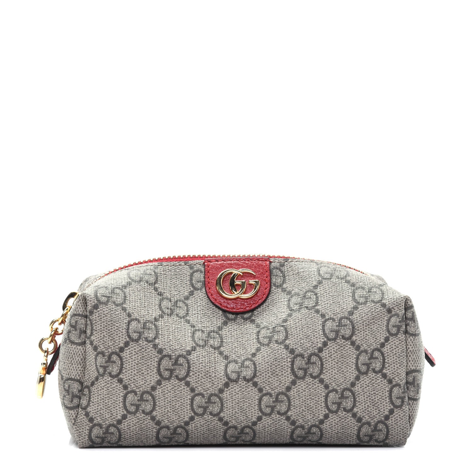 Gucci Soft GG Supreme Monogram Calfskin Small Ophidia Cosmetic Case Beige Ebony Hibiscus Red 1 of 14