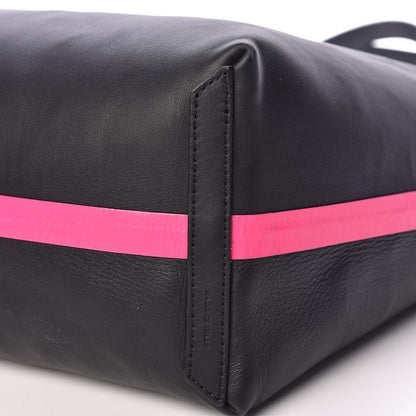 Burberry Canvas Mega Check The Giant Reversible Tote Black Neon Pink 14 of 15