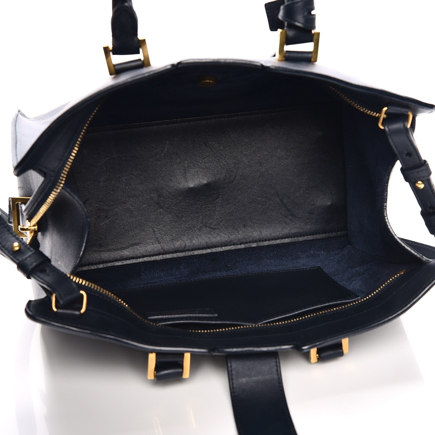Saint Laurent Calfskin Small Classic Y Cabas Navy Blue 6 of 13