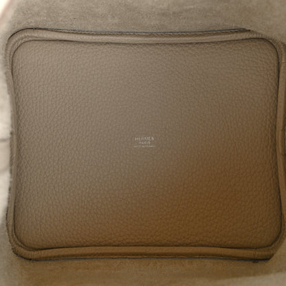 Hermes Taurillon Clemence Picotin Lock 22 MM Beton 5 of 12