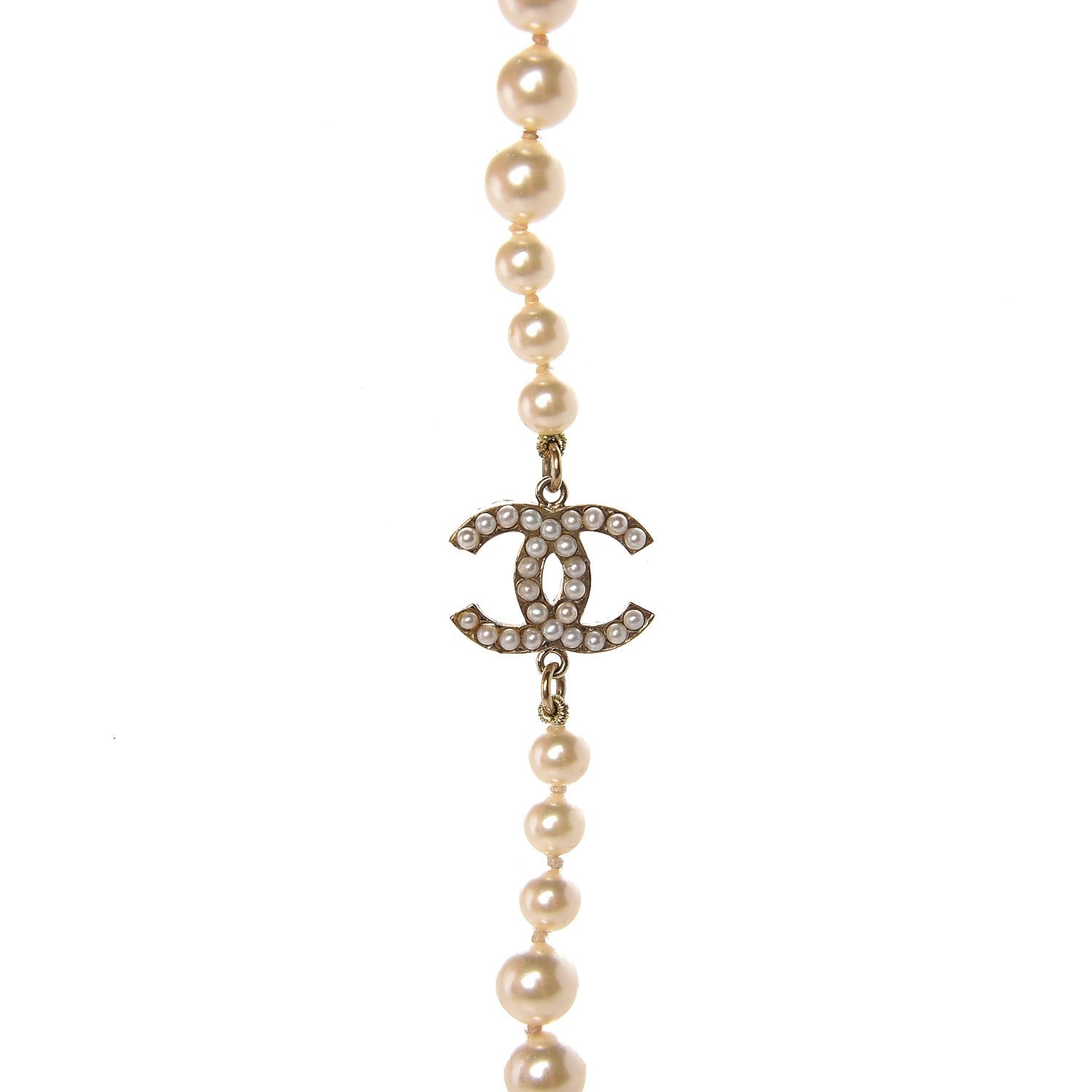 Chanel Graduated Pearl CC Long Necklace 4 of 6