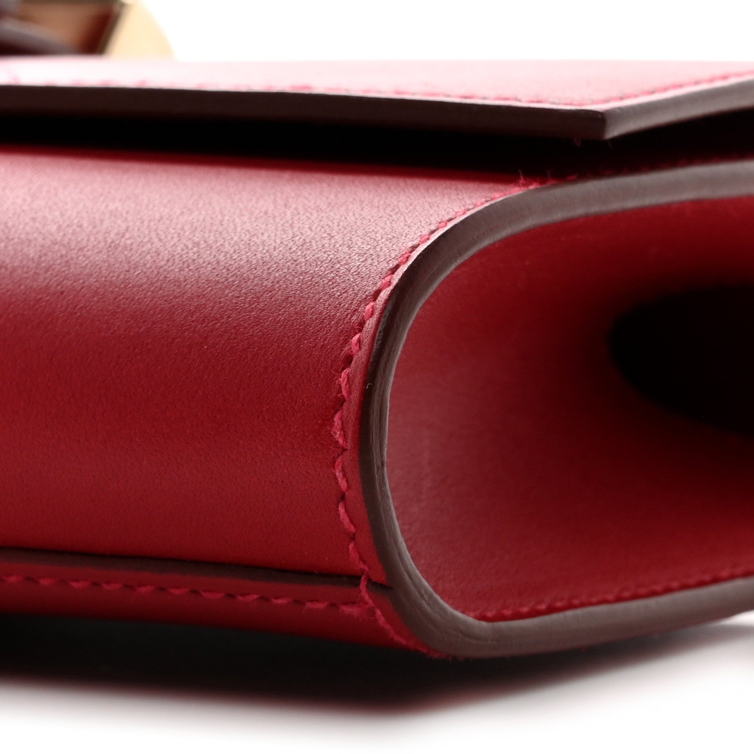 Hermes Tadelakt Medor 23 Clutch Rouge Vif 10 of 12