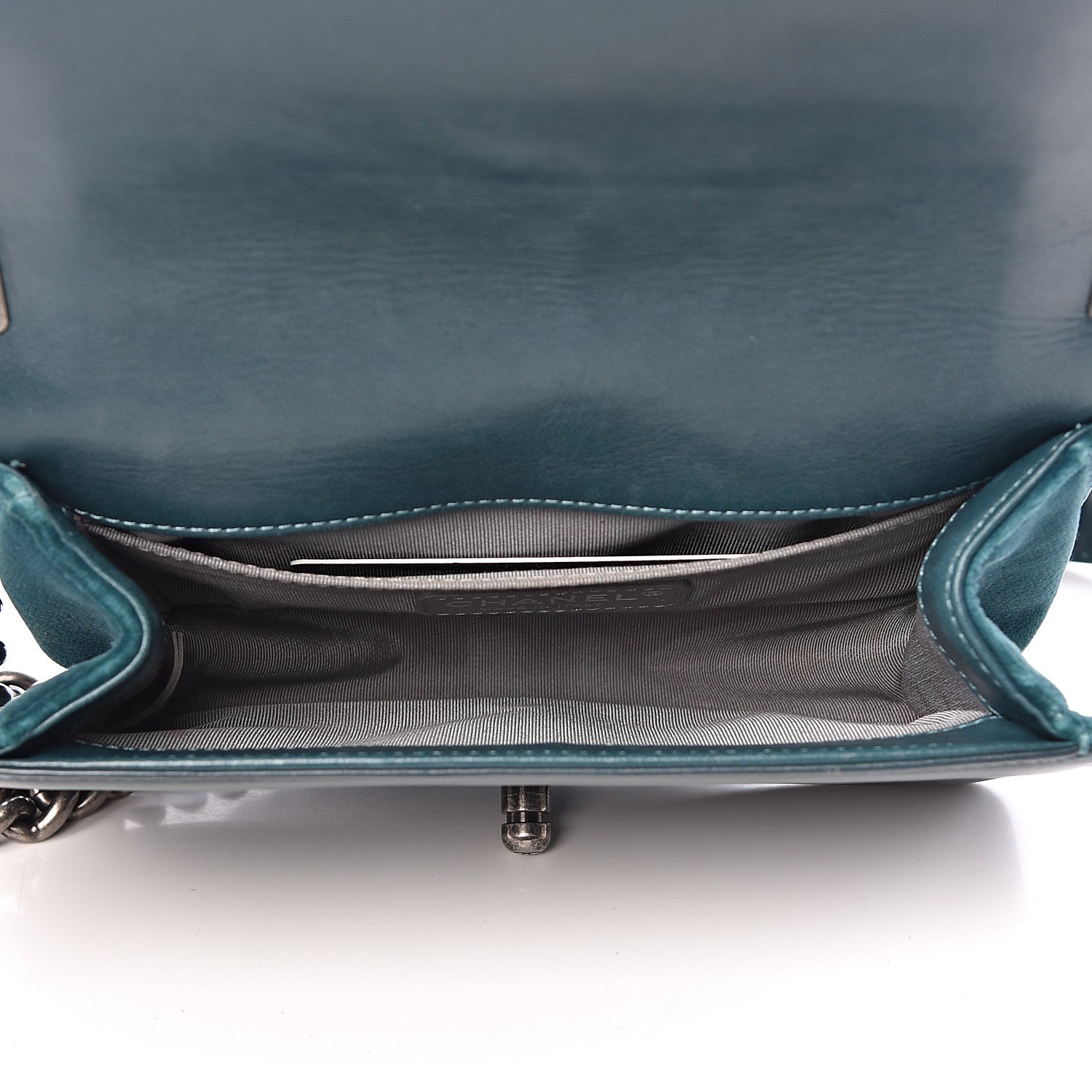 Chanel Velvet Quilted Small Boy Flap Turquoise 5 of 22