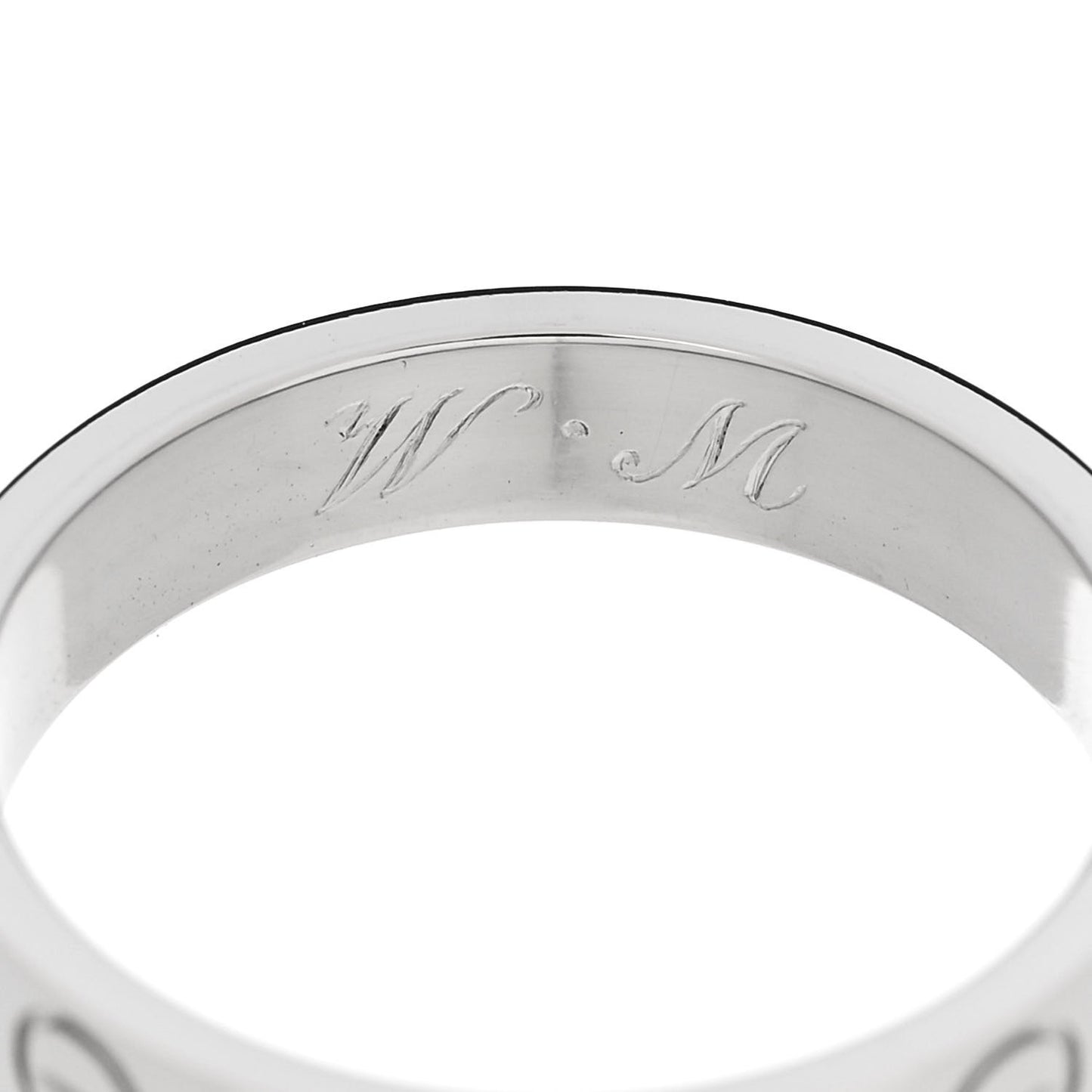 Platinum 3.5mm LOVE Wedding Band Ring 51 5.75