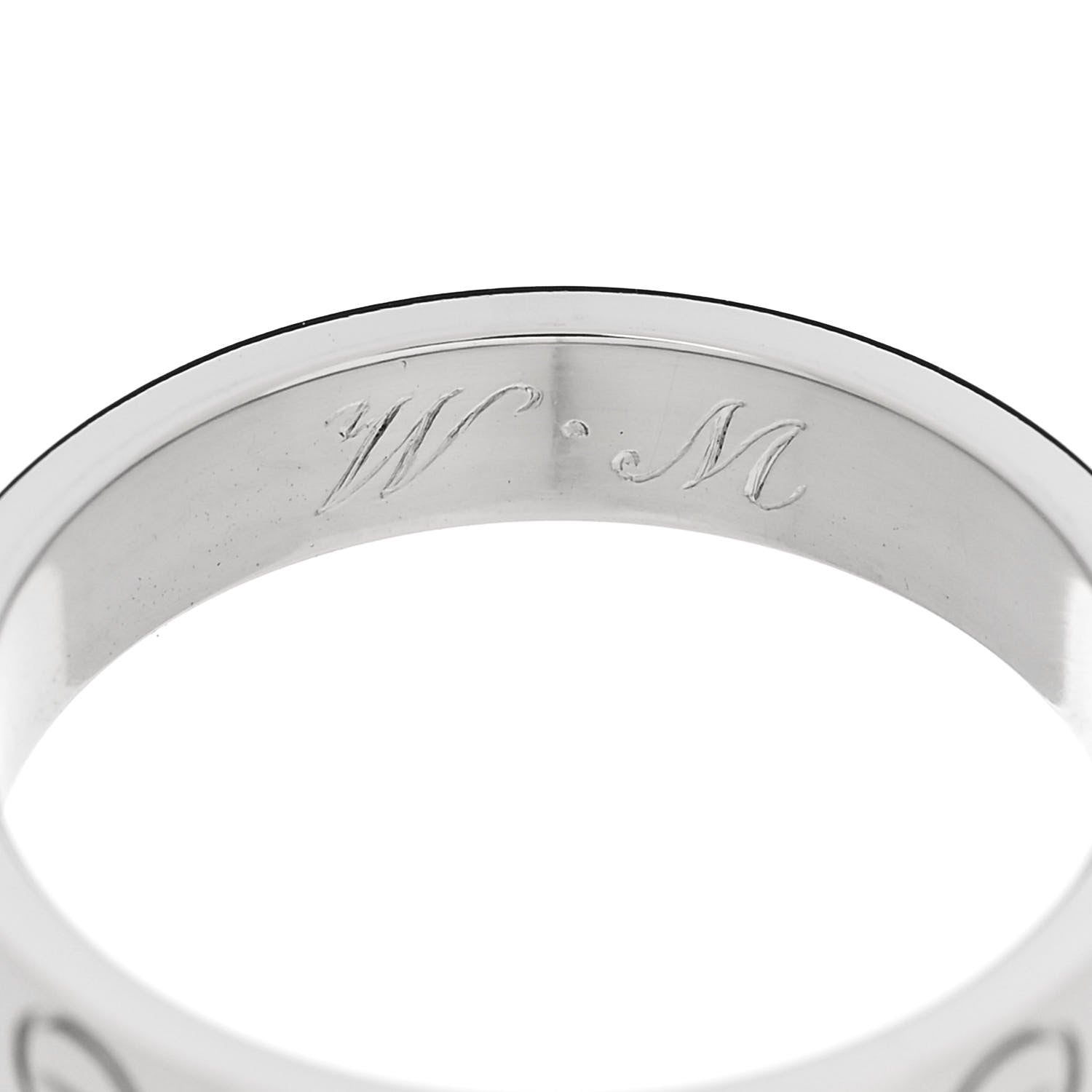 Cartier Platinum 3.5mm LOVE Wedding Band Ring 51 5.75 5 of 6