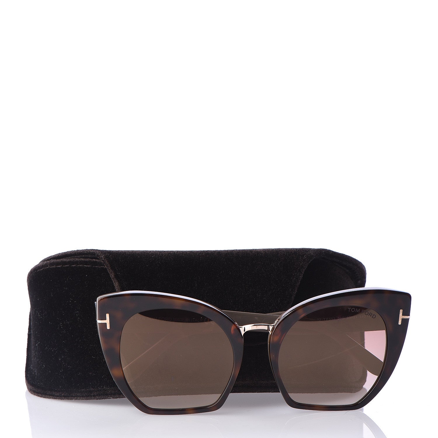 Tom Ford Samantha Cat Eye Sunglasses TF553 Havana 7 of 7