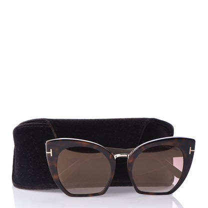 Tom Ford Samantha Cat Eye Sunglasses TF553 Havana 7 of 7