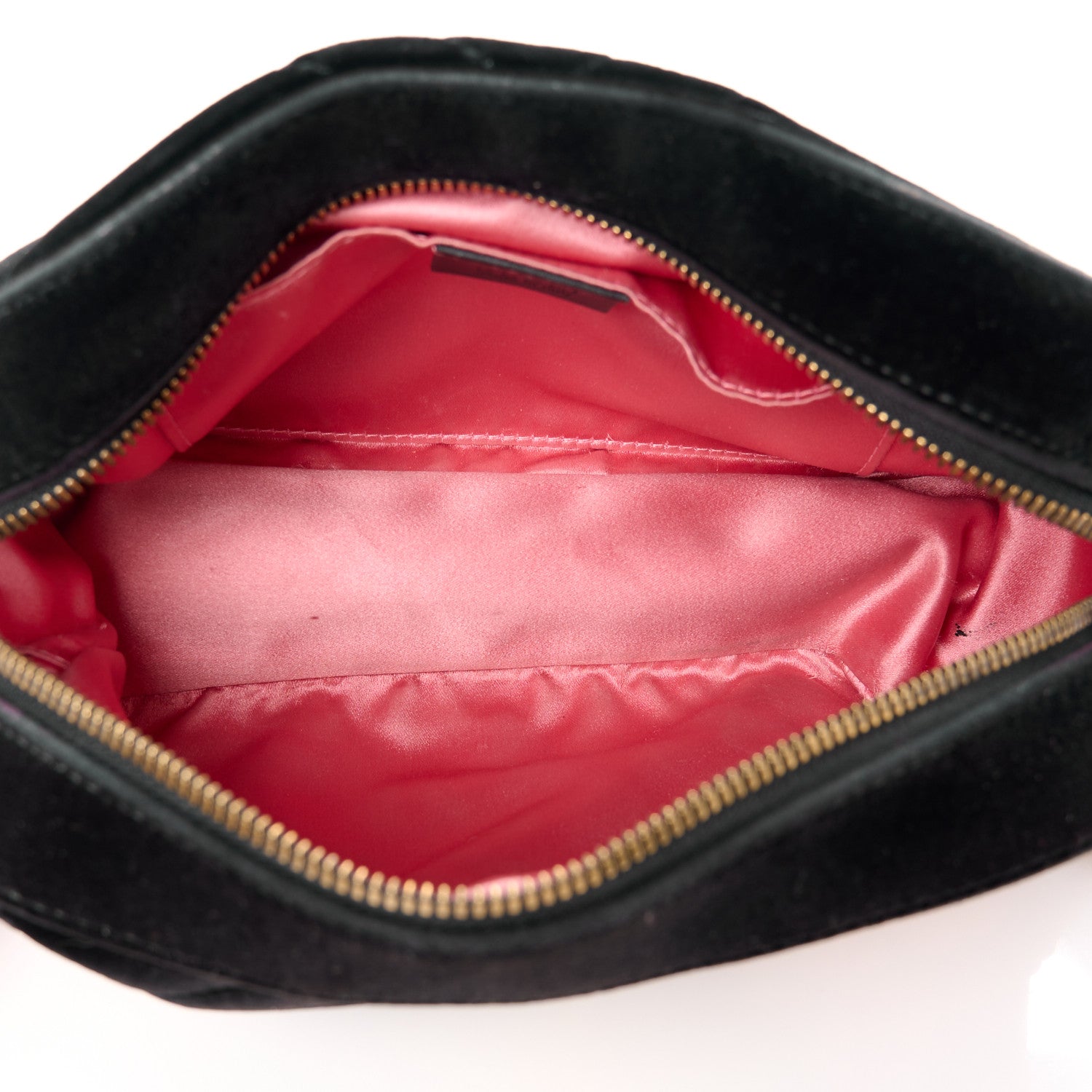 Gucci Velvet Matelasse Deer Embroidered Small GG Marmont Chain Shoulder Bag Black 5 of 10