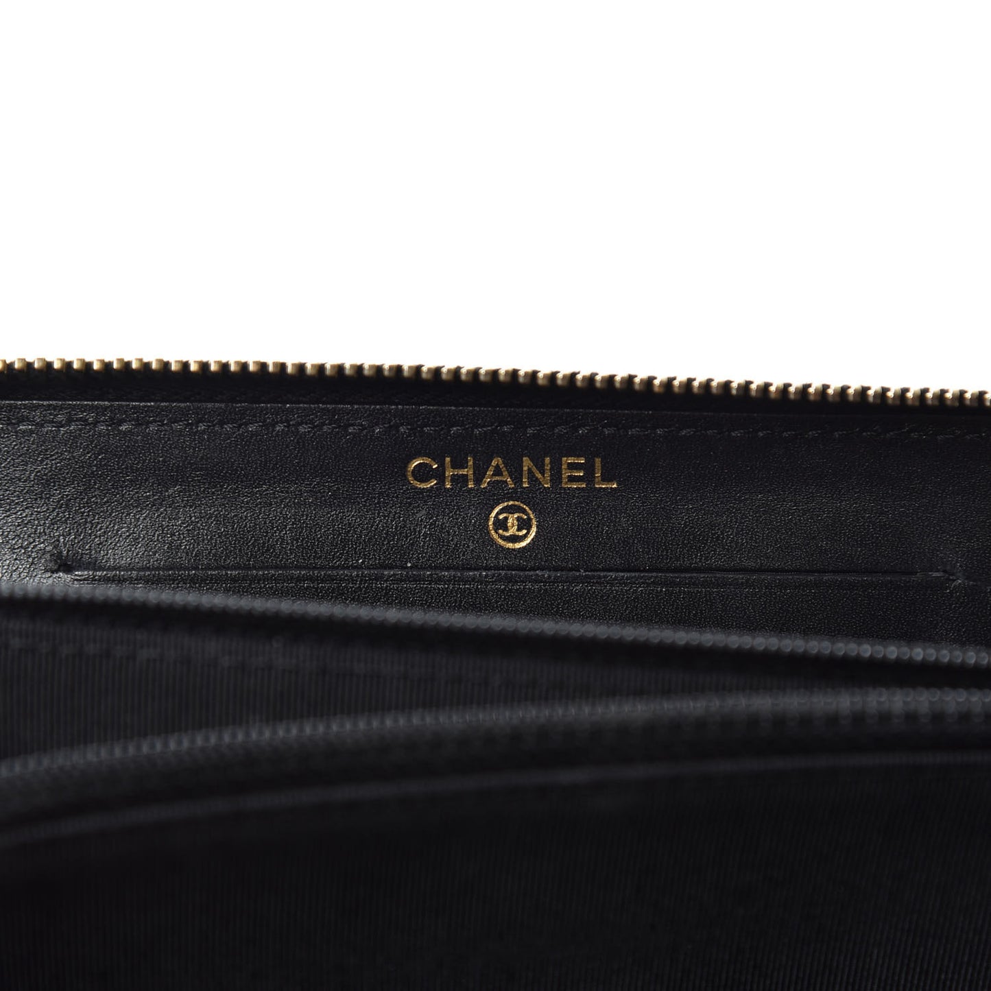 Calfskin Quilted Pixel Effect Medium Zip Around Wallet Black