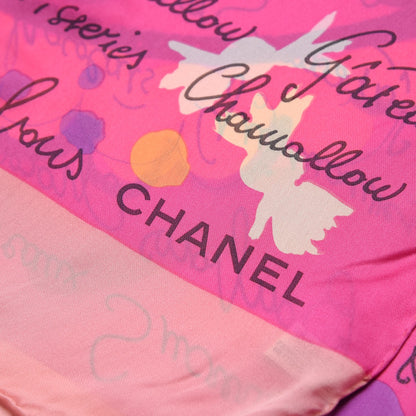 Chanel Silk CC Paris Scarf Pink 4 of 6