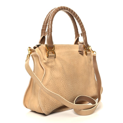 Chloe Nubuck Medium Marcie Satchel Greige 3 of 12
