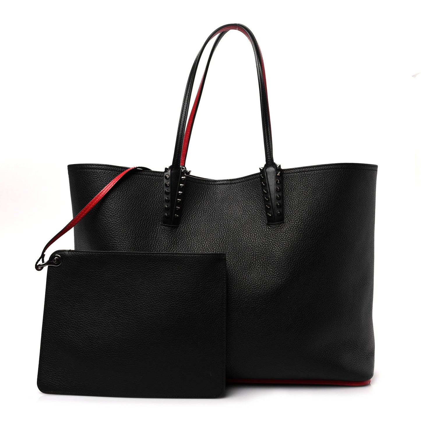 Calfskin Spikes East West Cabata Tote Black