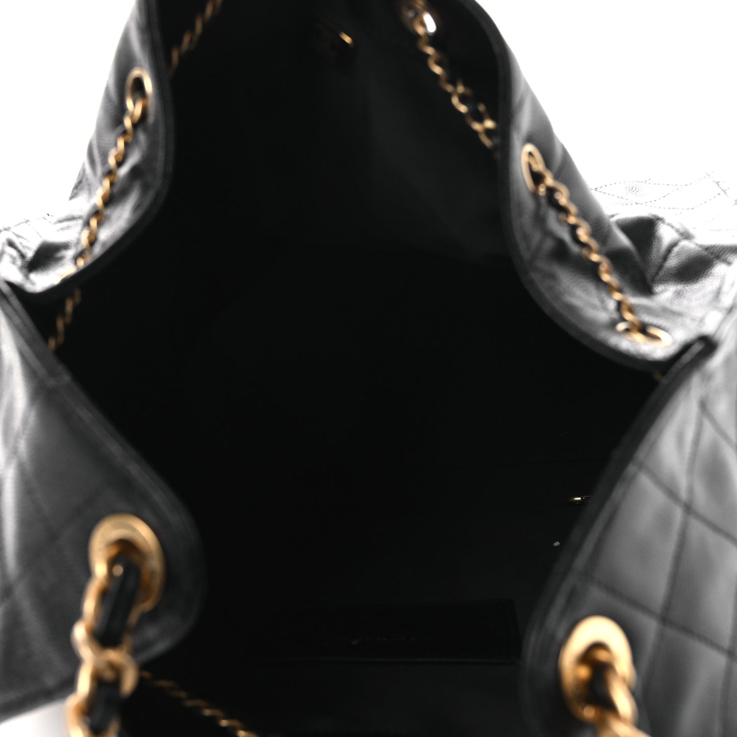 Caviar Quilted Medium Chanel 25 Handbag Black