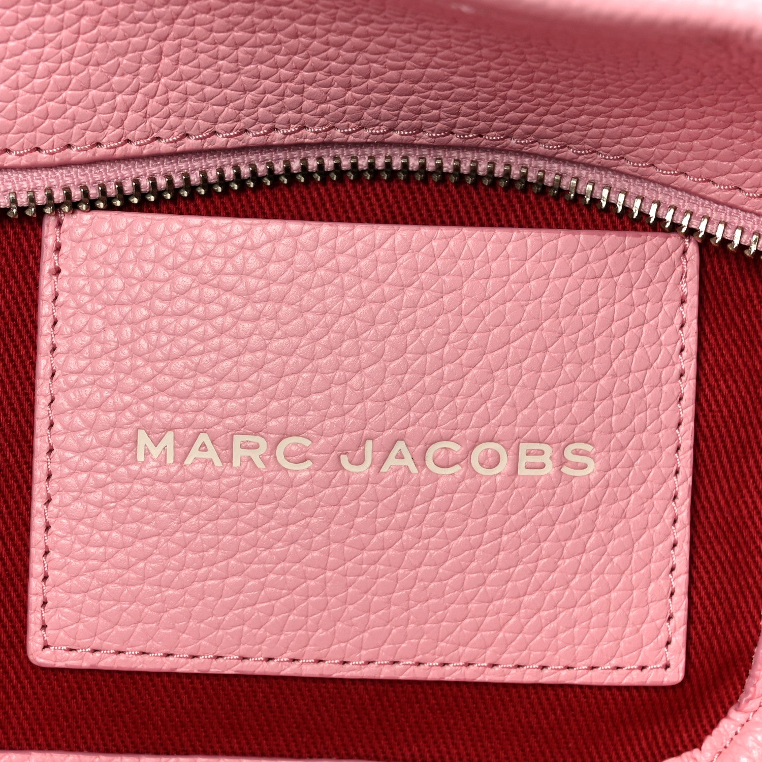 Marc Jacobs Grained Calfskin Small The Tote Bag Ribbon Pink 6 of 11