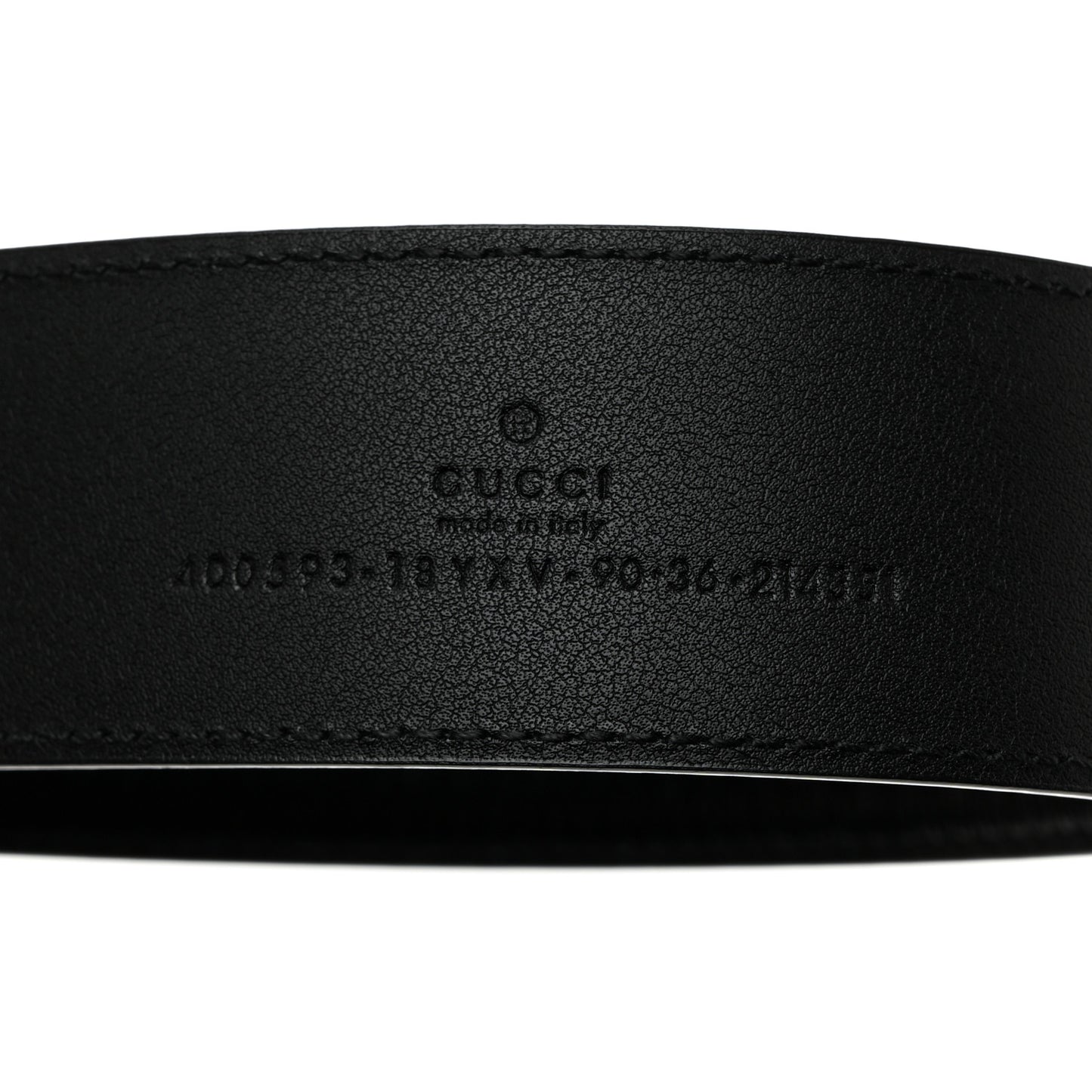 Azalea Calfskin Enamel Monochrome Double G 40mm Belt 90 36 Black