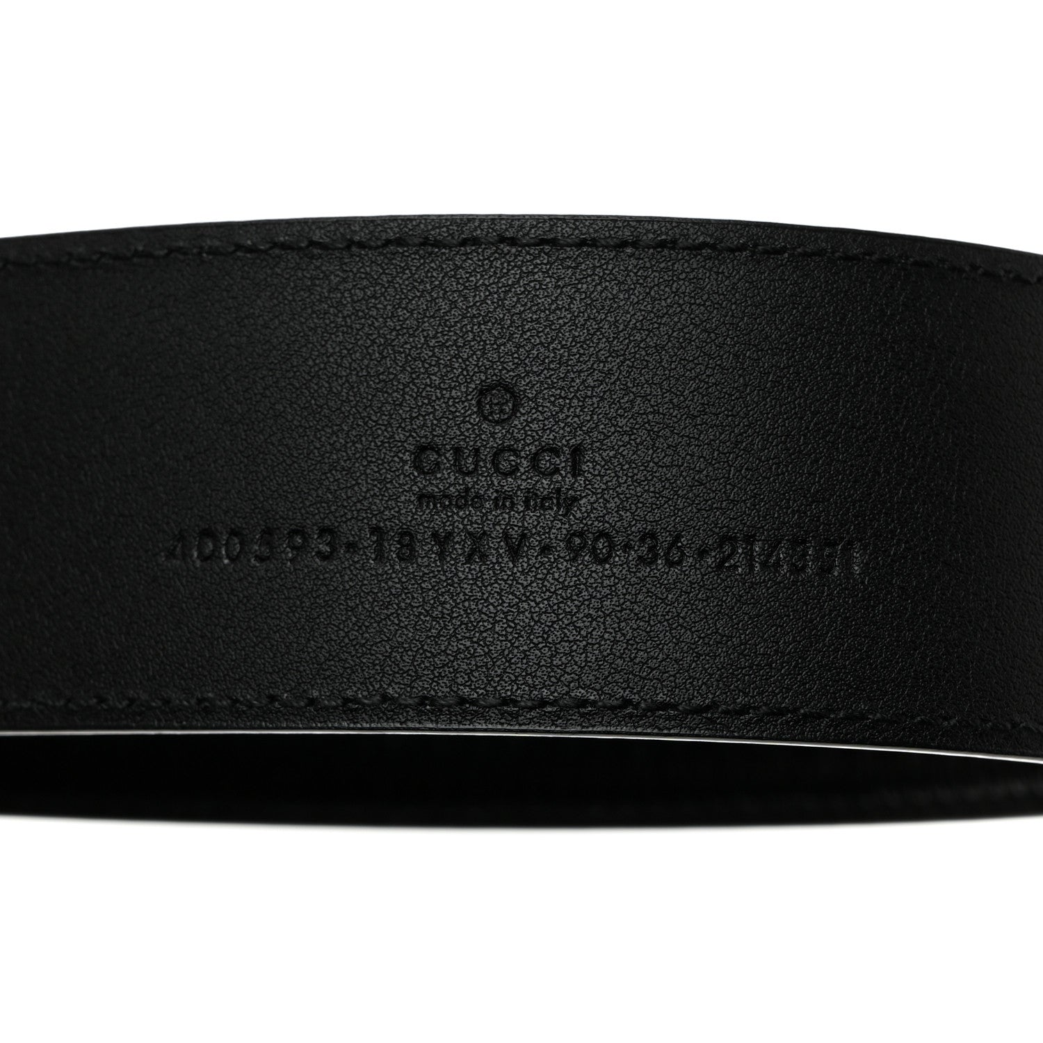 Gucci Azalea Calfskin Enamel Monochrome Double G 40mm Belt 90 36 Black 3 of 7