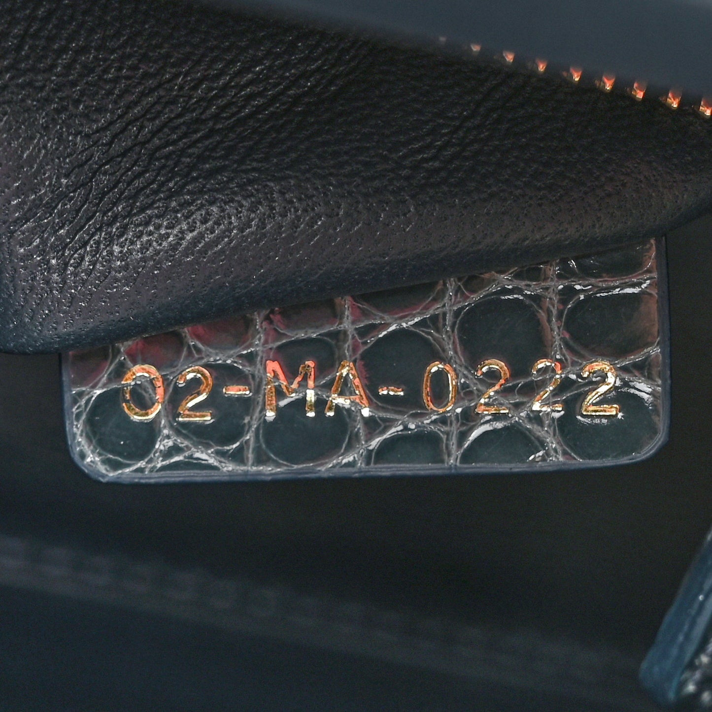 Alligator Mini Lady Dior Blue