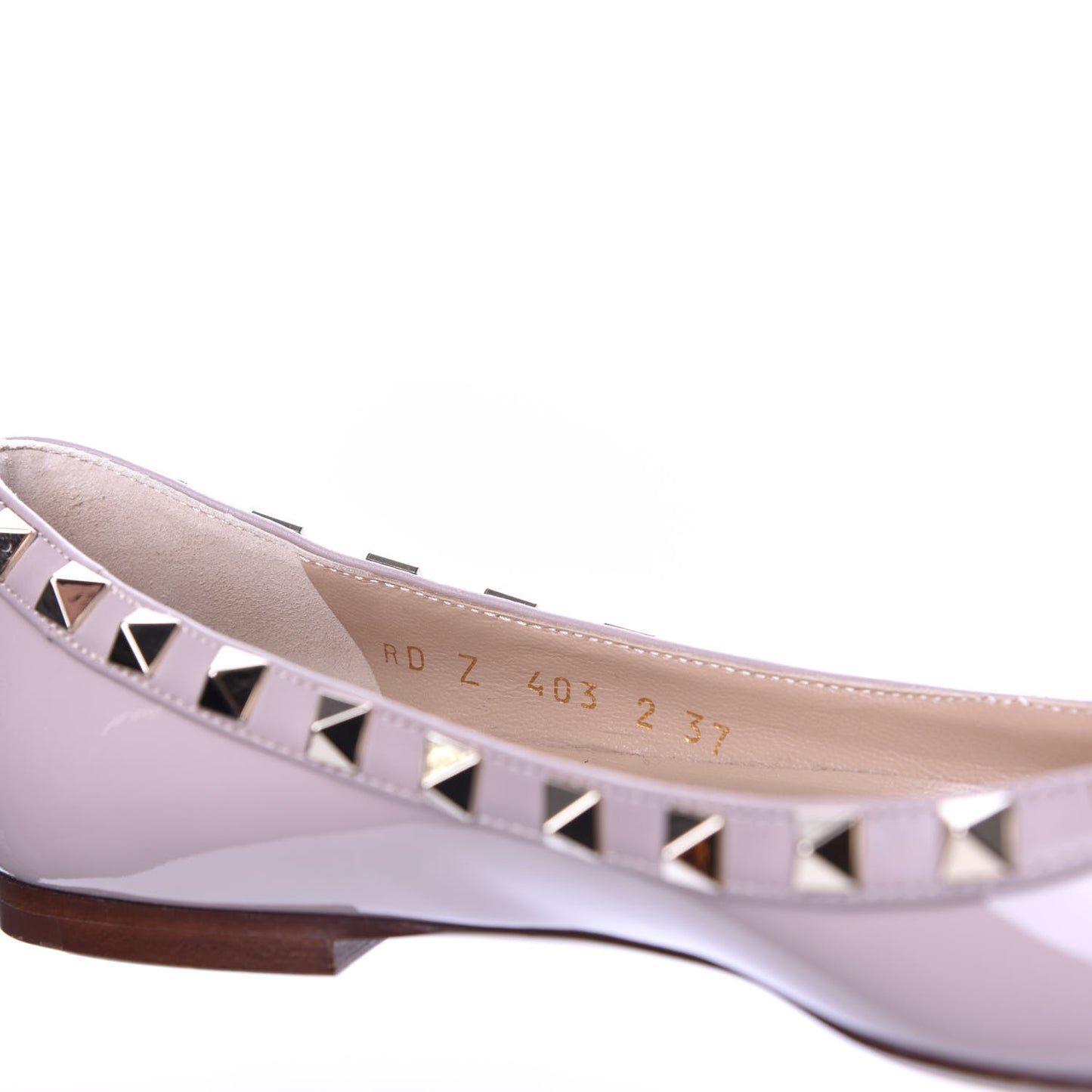 Patent Rockstud Ballerina Flats 37 Poudre