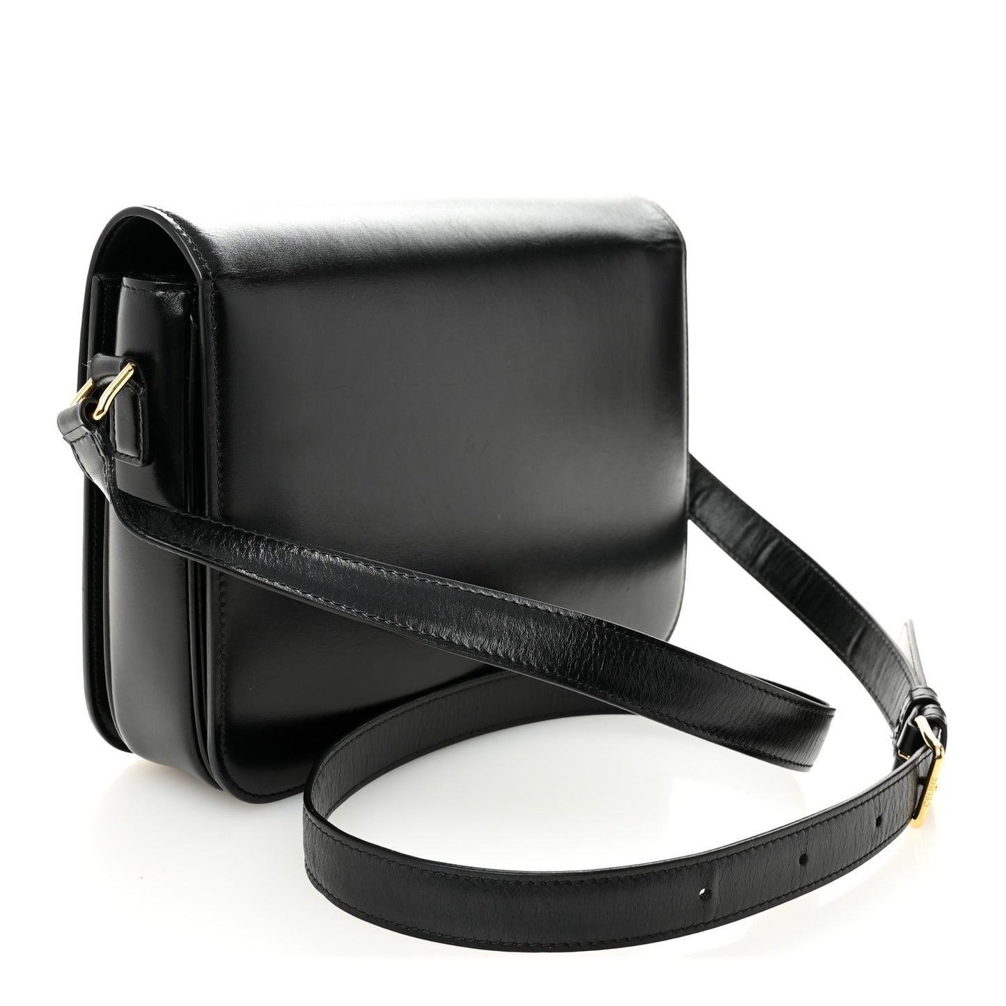 Shiny Calfskin Large Triomphe Black
