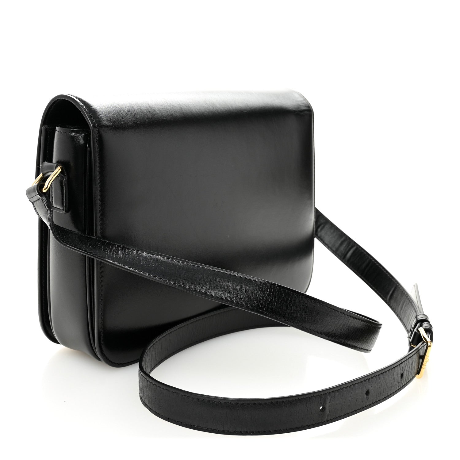 Celine Shiny Calfskin Large Triomphe Black 3 of 12