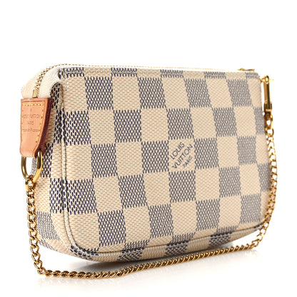 Louis Vuitton LOUIS VUITTON Damier Azur Mini Pochette Accessories 2 of 6