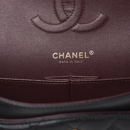 Chanel Lambskin Quilted Medium Double Flap Black 5 of 9