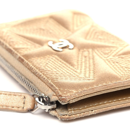 Chanel Metallic Lambskin Star Embossed Coin Key Pouch Gold 11 of 12