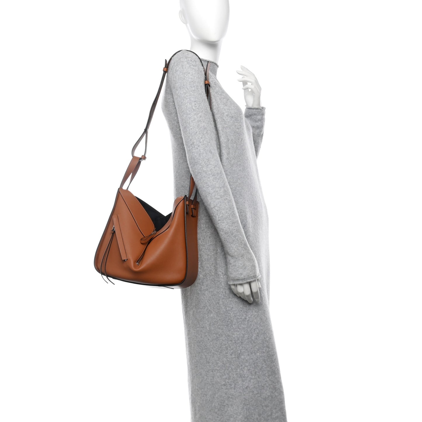 Calfskin Small Hammock Shoulder Bag Tan