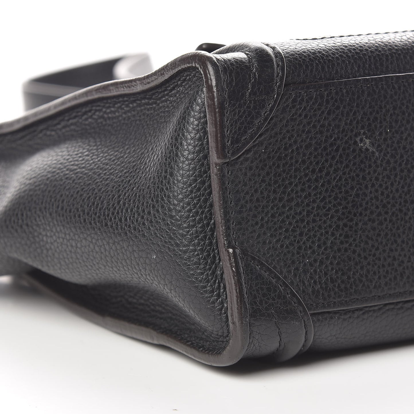 Drummed Calfskin Nano Luggage Black