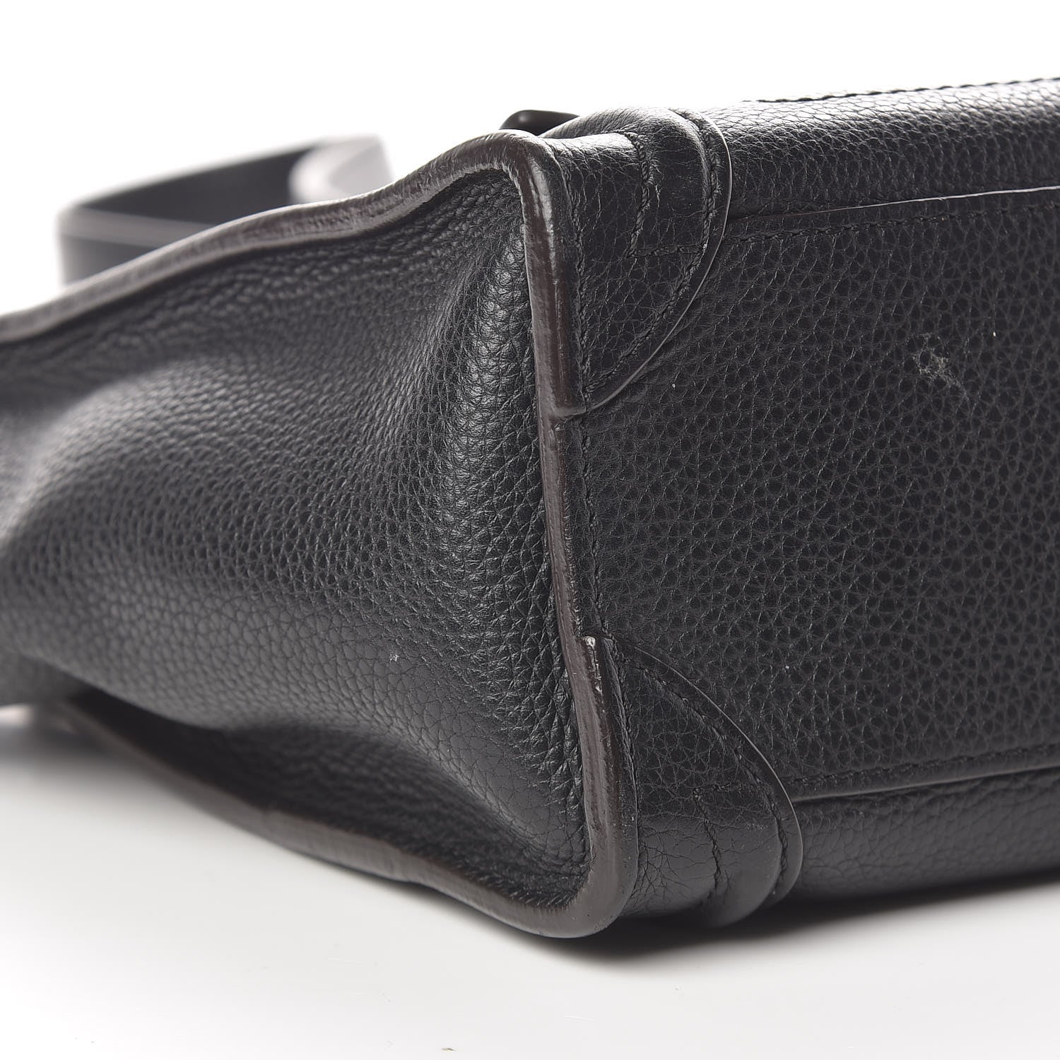 Celine Drummed Calfskin Nano Luggage Black 9 of 11