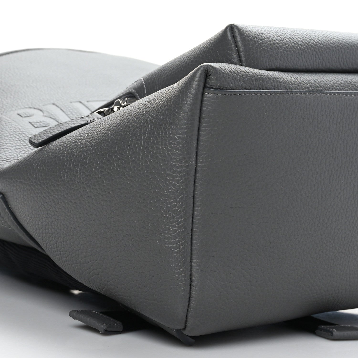 Burberry Calfskin Logo Embossed Backpack Charcoal Grey 7 of 9