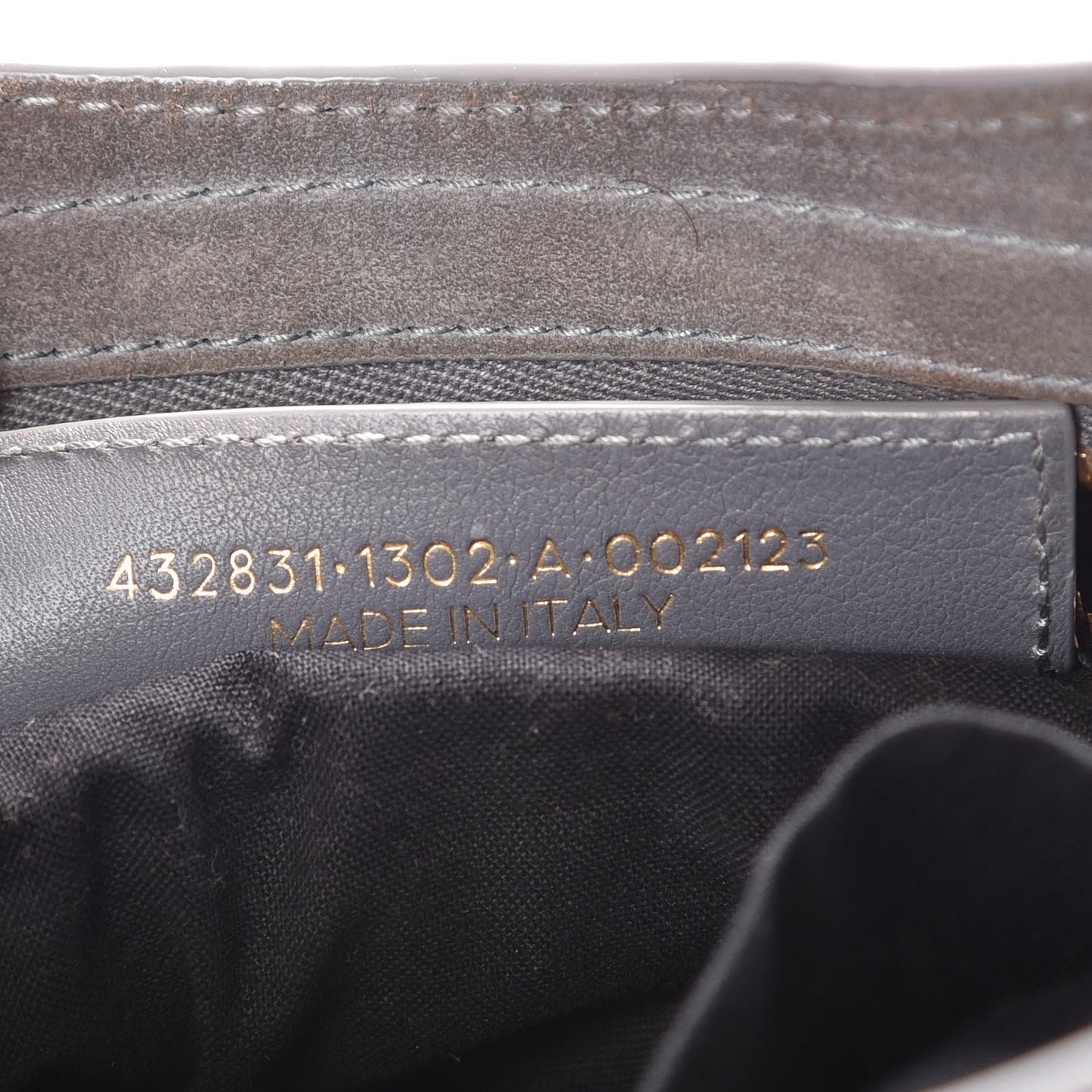 Baby Daim Suede Gold Metallic Edge Hardware S City Gris Plomb