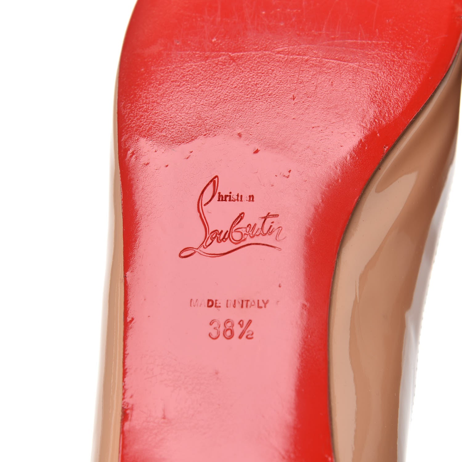 Christian Louboutin Patent Vinodo Flats 38.5 Nude 7 of 10