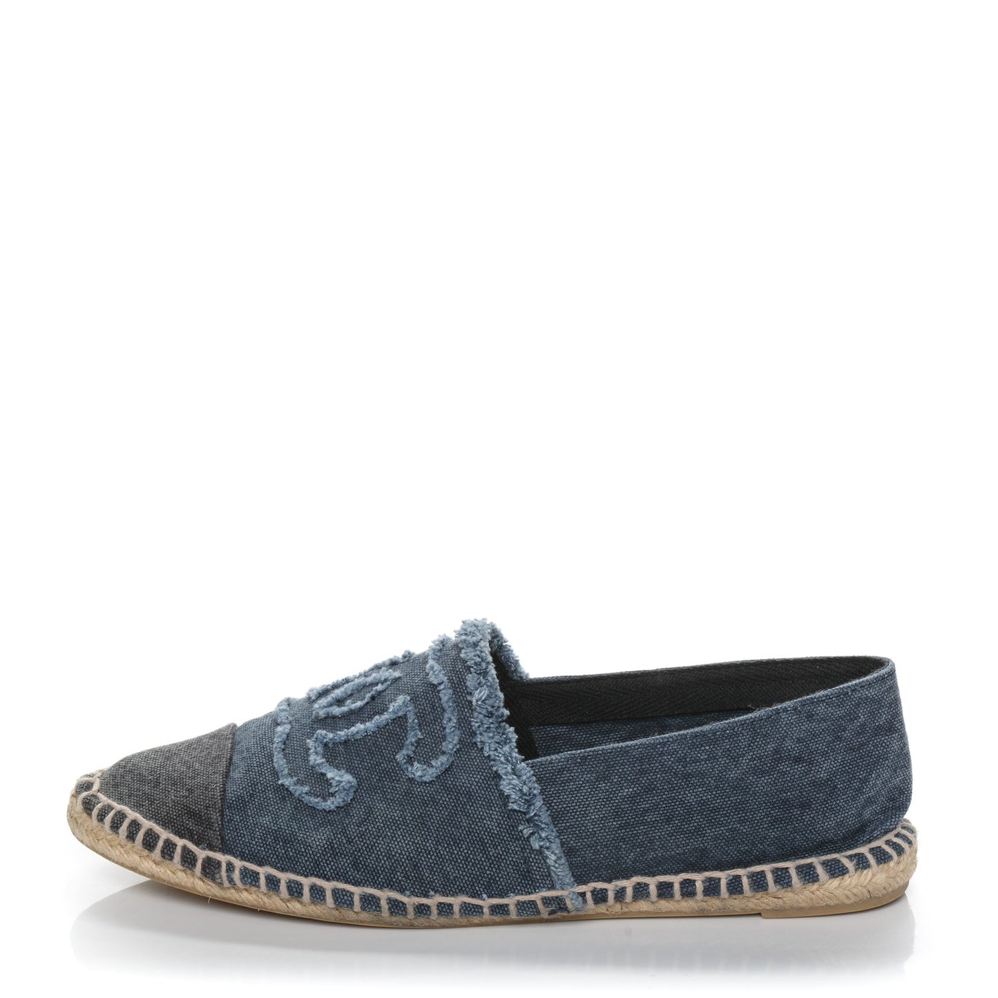 Denim Toile CC Espadrilles 40 Navy Black