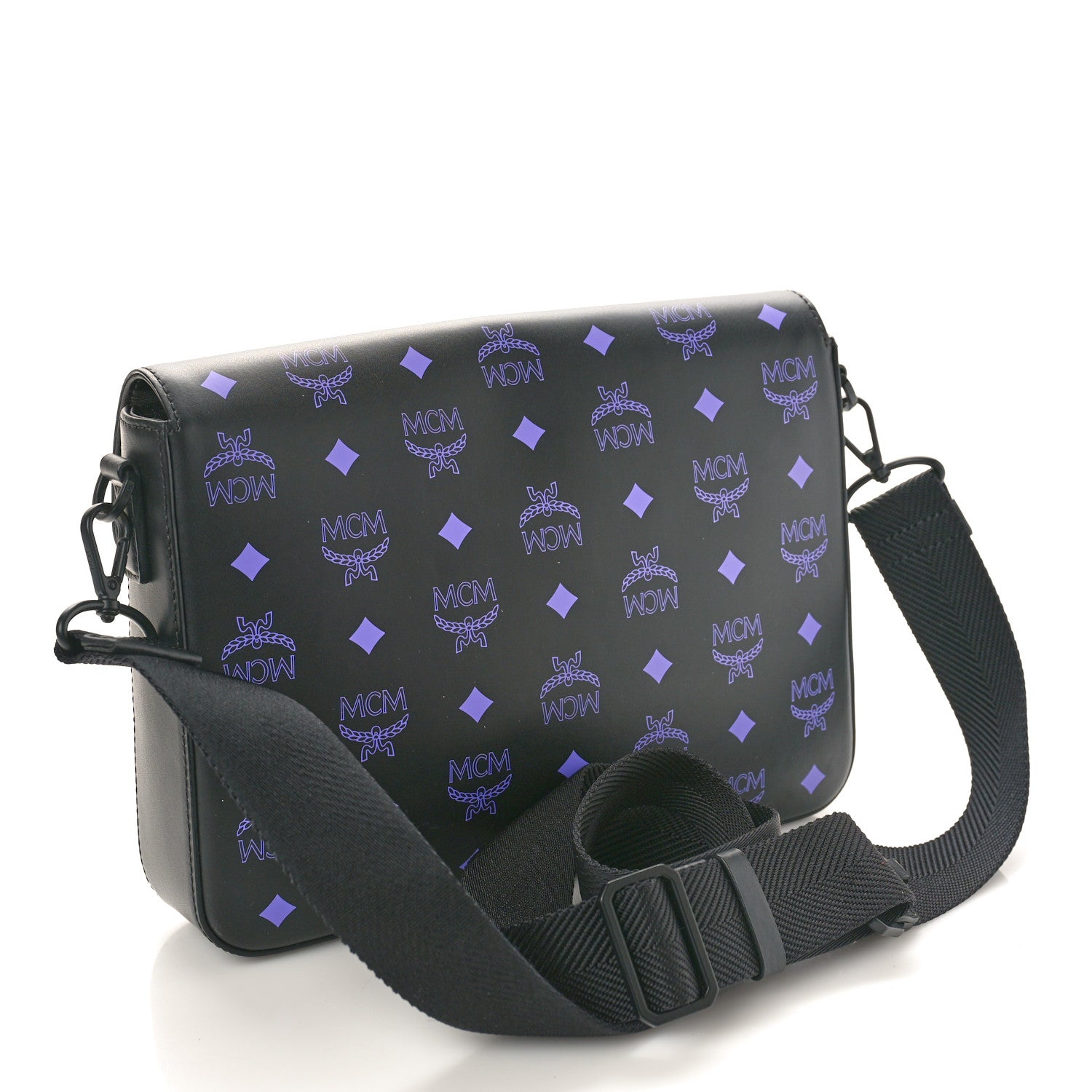 MCM Calfskin Color Splash Logo Small Millie Crossbody Belt Bag Dahlia Purple 2 of 9