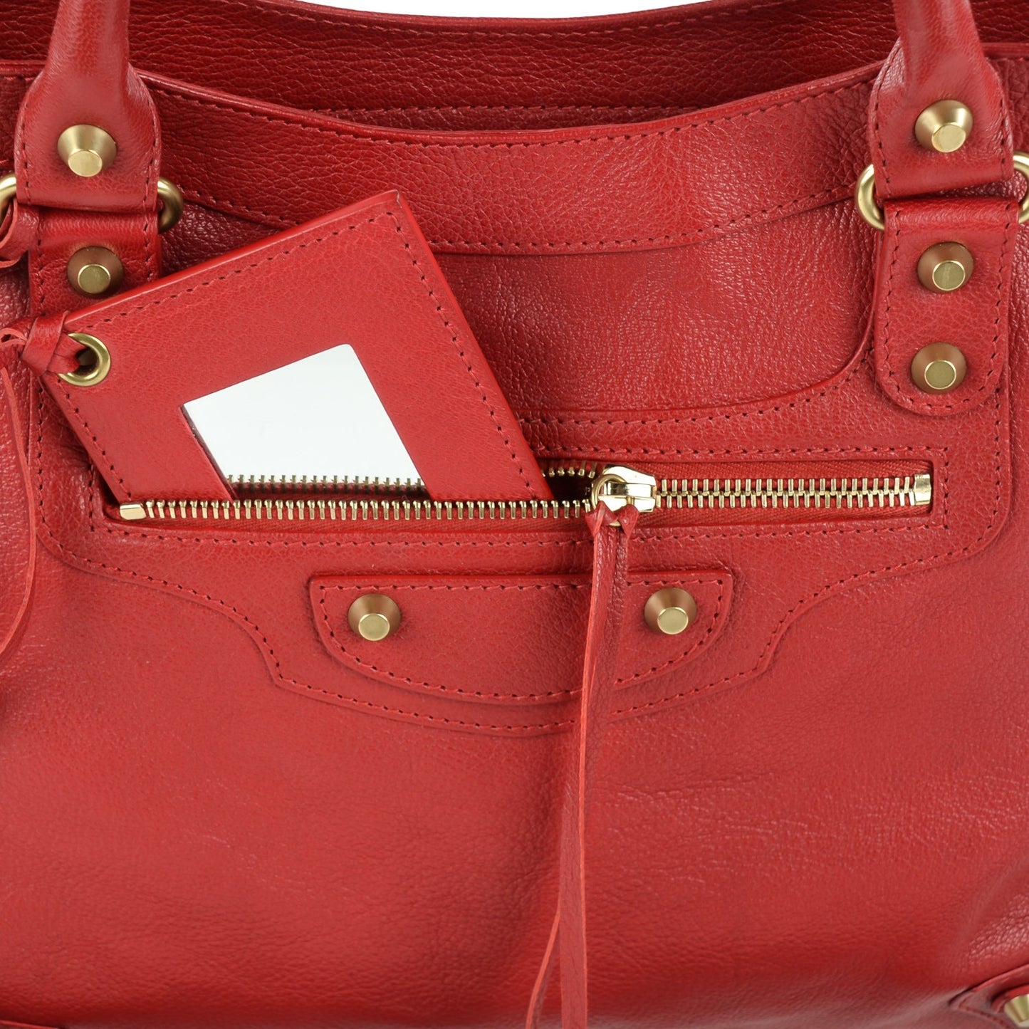 Sugar Goatskin Classic Gold Hardware Velo Rouge Rouge Coquelicot