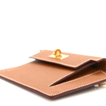 Hermes Epsom Kelly Pocket Compact Wallet Gold 7 of 8
