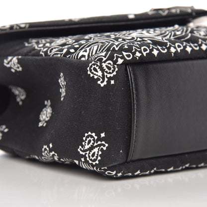 Saint Laurent Canvas Bandana Matelasse Chevron Medium College Bag Black 5 of 9