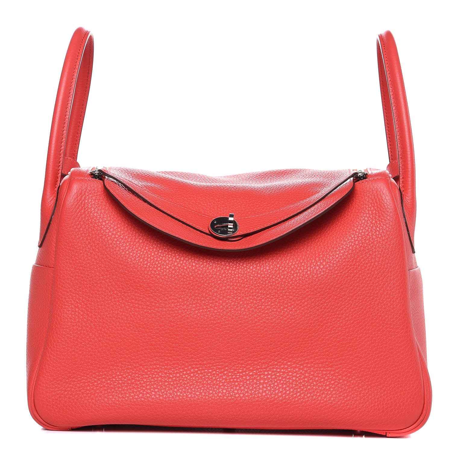 Hermes Taurillon Clemence Lindy 34 Rouge Pivoine 1 of 7