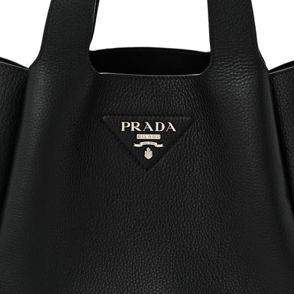 Prada Vitello Daino Soft Medium Dynamique Tote Black 7 of 10