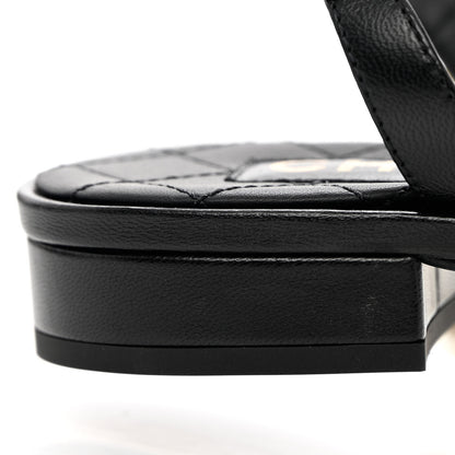 Chanel Lambskin Grosgrain Cap Toe Pearl Slingbacks 39 Black 10 of 14