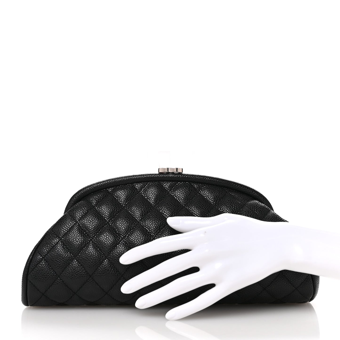 Caviar Quilted Timeless Clutch Black