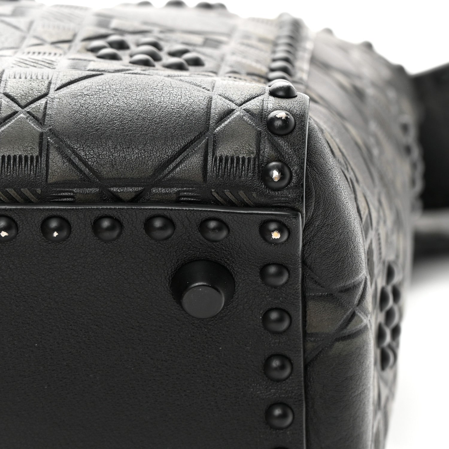 Christian Dior Calfskin Cannage Embossed Studded Medium Supple Lady Dior Black 14 of 16