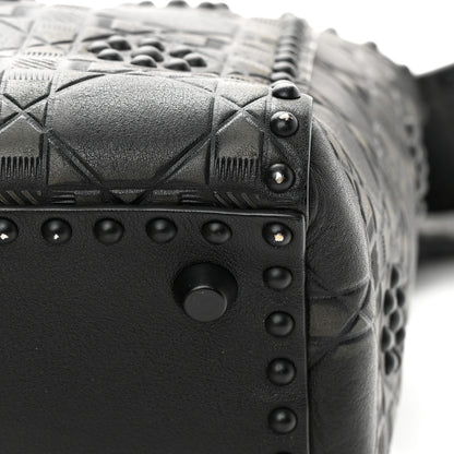 Christian Dior Calfskin Cannage Embossed Studded Medium Supple Lady Dior Black 14 of 16