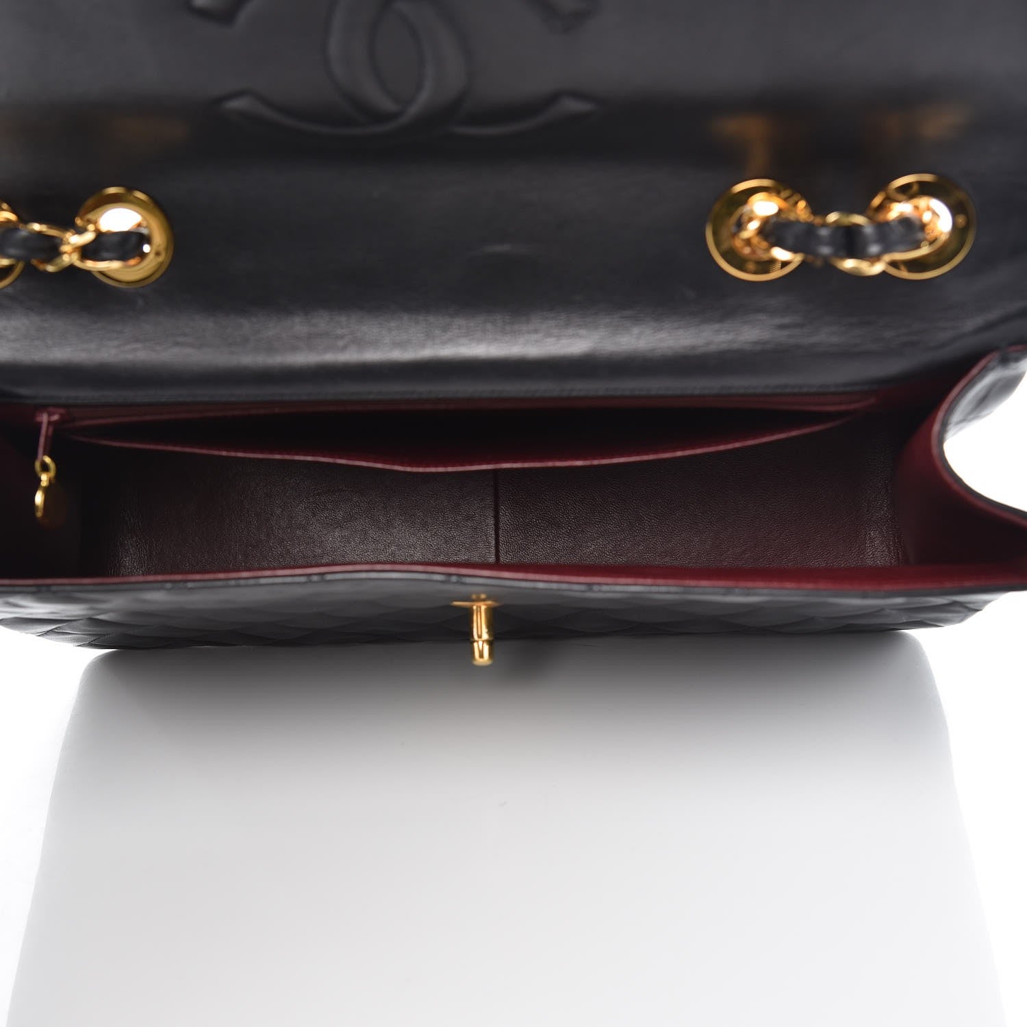 Chanel Lambskin Quilted XL Jumbo Single Flap Black 5 of 9