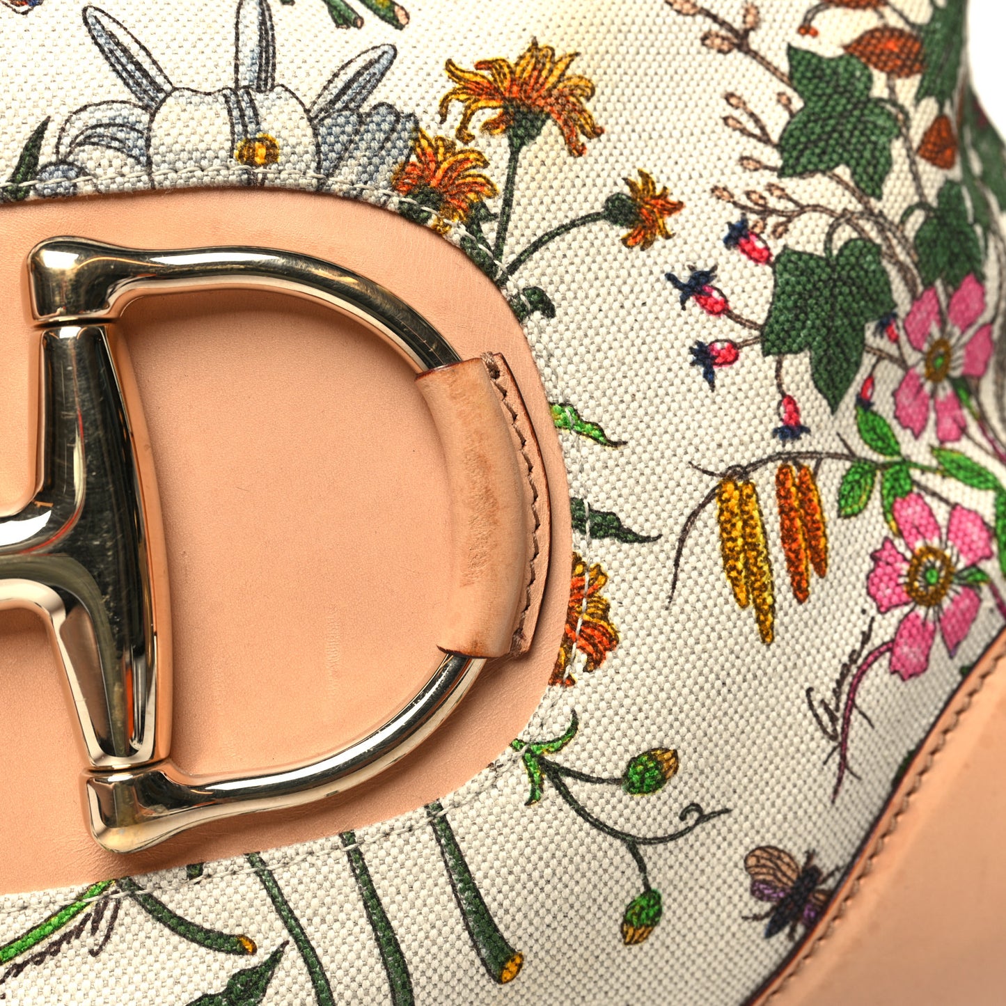 Canvas Floral Flora Hasler Hobo Beige