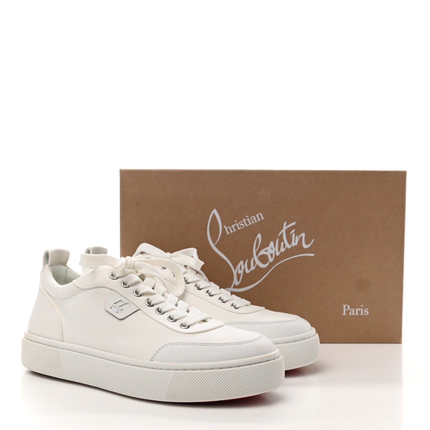 Toile Calfskin Simplerui Flat Sneakers 39.5 White
