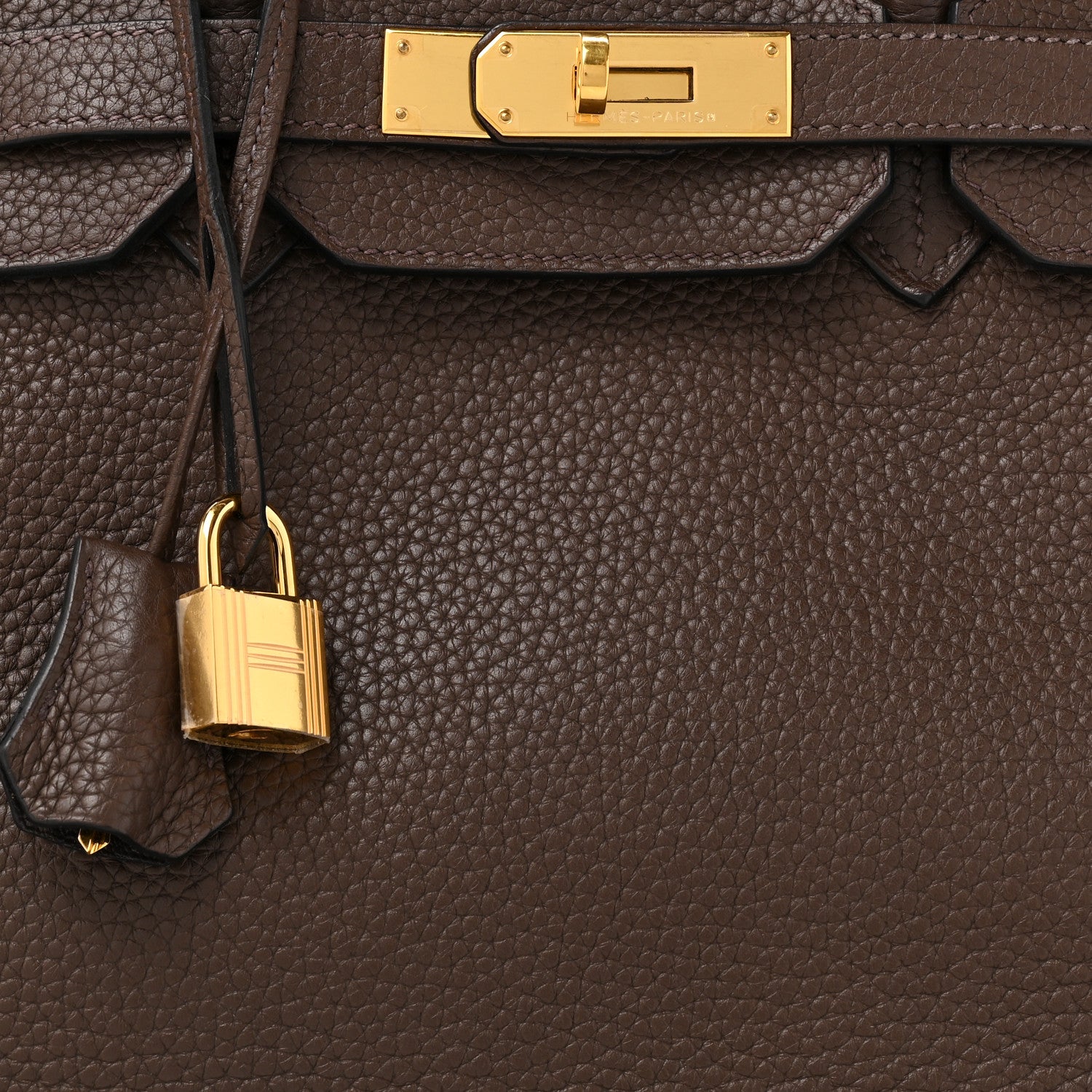 Hermes Taurillon Clemence Birkin 35 Chocolate 8 of 11