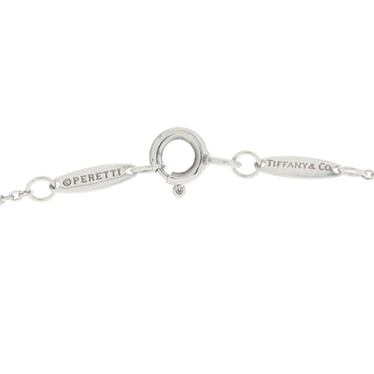 Tiffany Sterling Silver Pink Sapphire Elsa Peretti Color By The Yard 3 Station Necklace 5 of 6