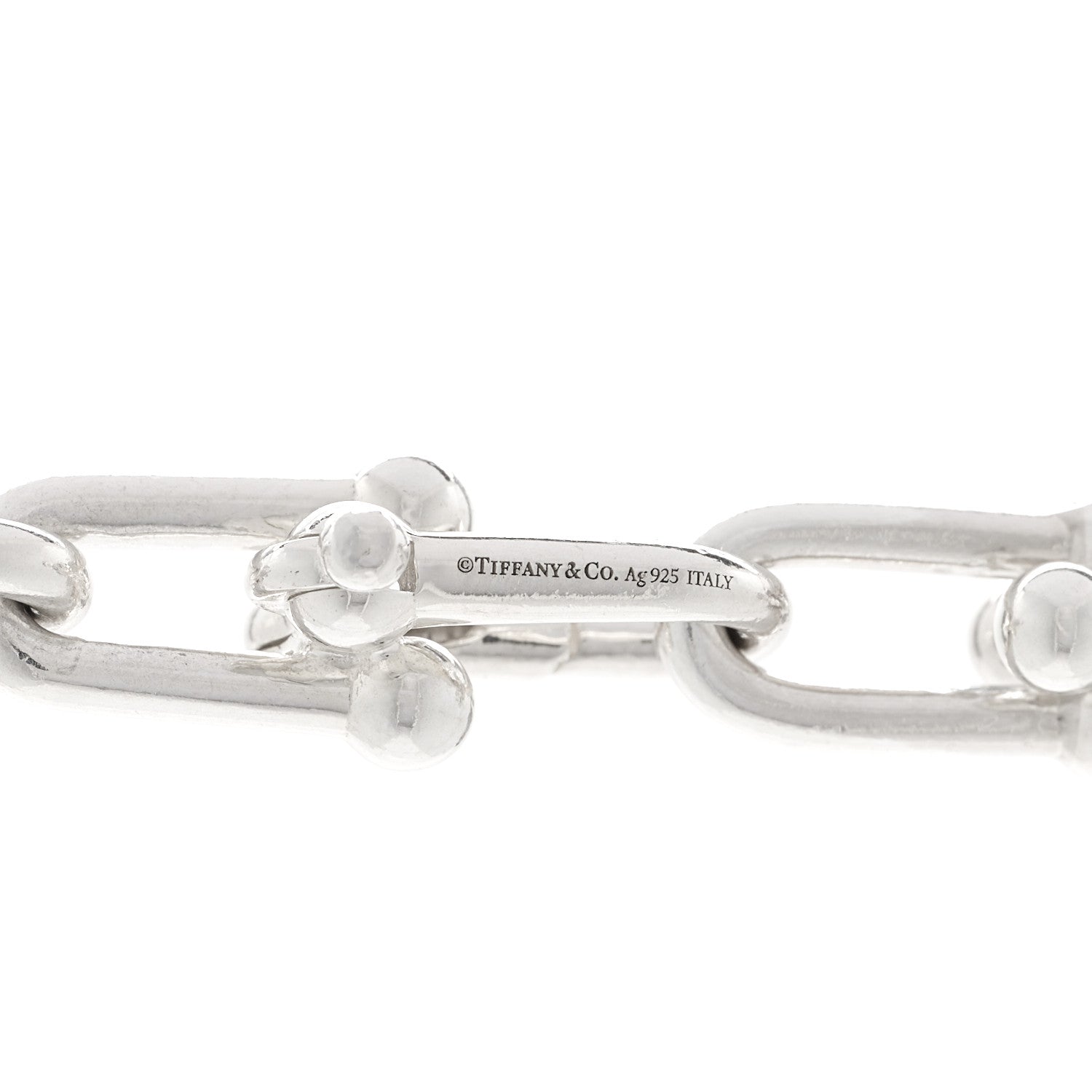 Tiffany Sterling Silver HardWear Graduated Link Necklace 5 of 6